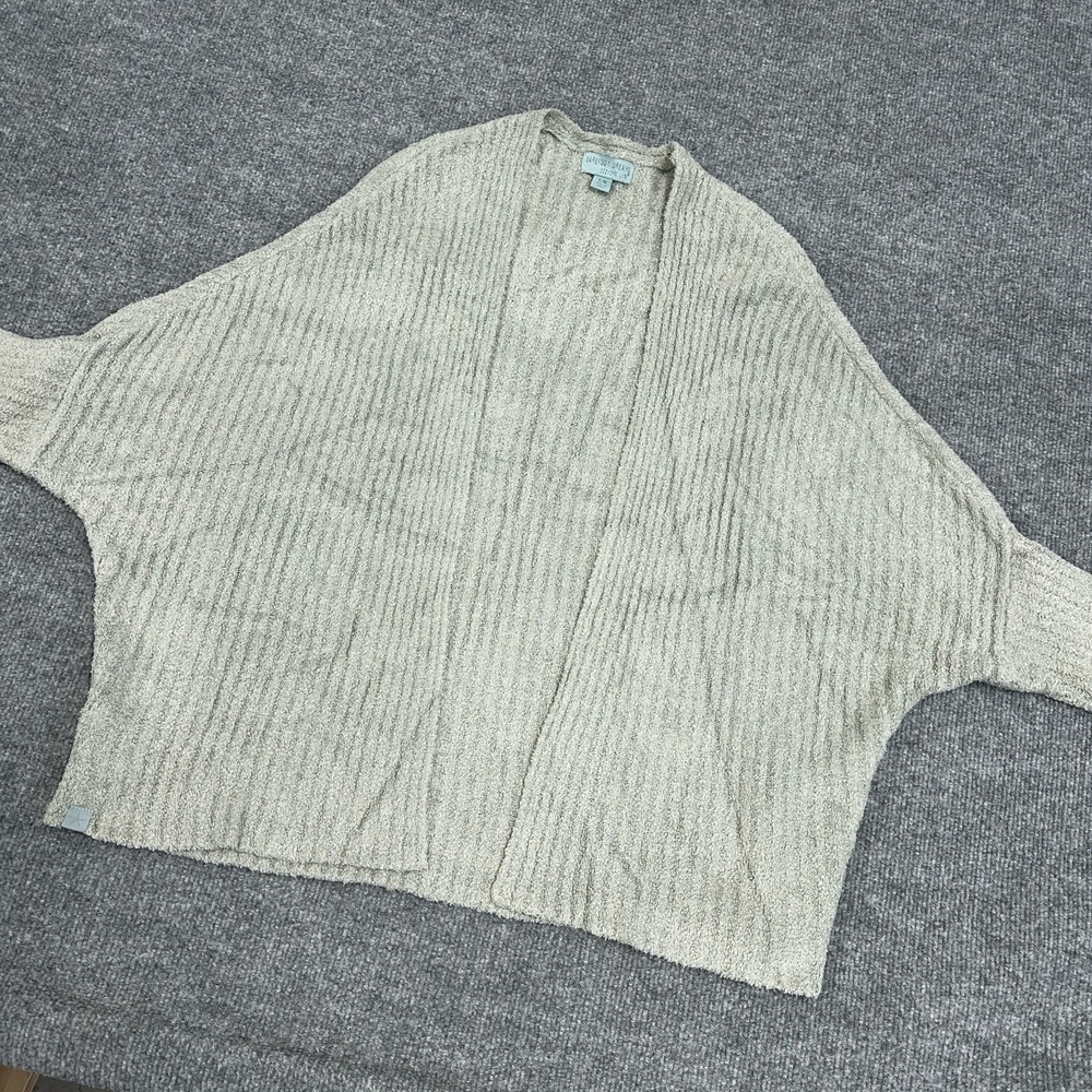 Barefoot Dreams CozyChic Lite ribbed Shrug Cardi cardigan sweater Gray S/M Soft